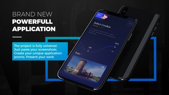 Phone App Presentation Video Displays template preview