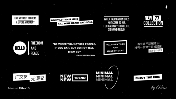 Videohive Minimal Titles 1.0 - AE Titles template preview