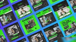 Videohive Dynamic Urban Instagram Posts Openers template preview
