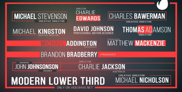 Modern Lower Third Video Displays template preview