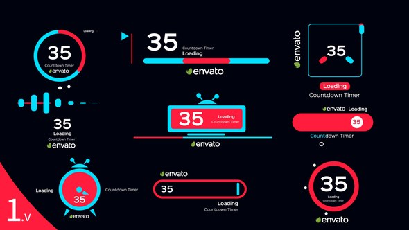 Videohive Countdown Timers Elements template preview