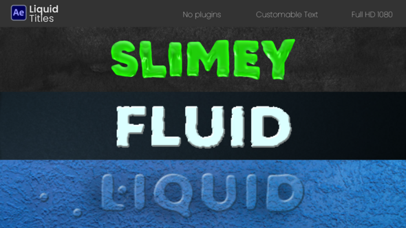 Videohive Liquid Titels Titles template preview