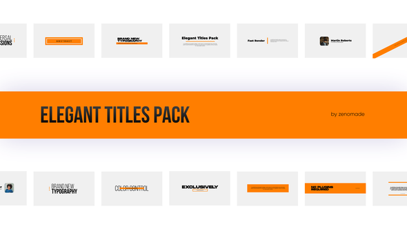 Videohive Elegant Titles Pack Titles template preview