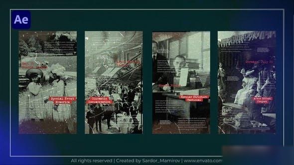 Videohive Historical Instagram Story Openers template preview