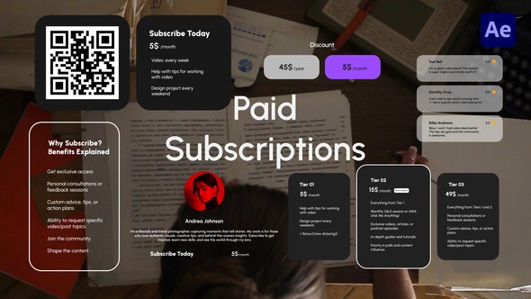 Videohive Paid Subscriptions Titles template preview