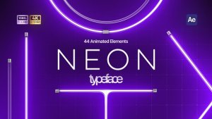 Videohive Neon Typeface Elements template preview