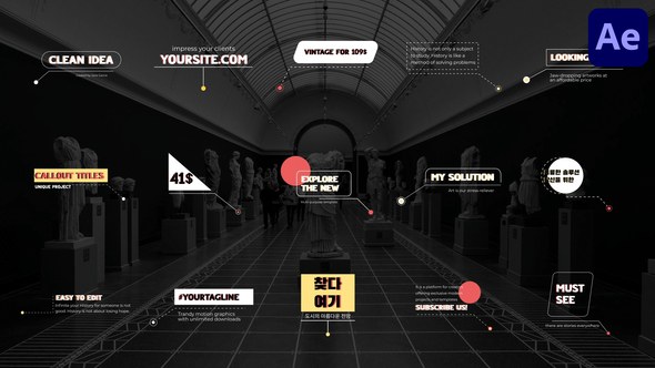 Videohive Callout Titles for After Effects Titles template preview