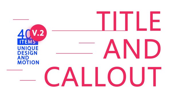 Videohive Minimal Title & Callout V.2 Titles template preview
