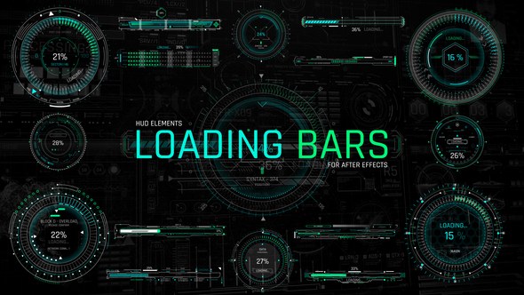 Videohive HUD Elements Loading Bars Elements template preview