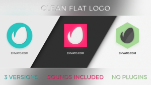 Videohive Clean Flat Logo 3 in 1 Logo Stings template preview