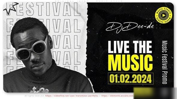 Videohive Live Music Fest Promo Openers template preview