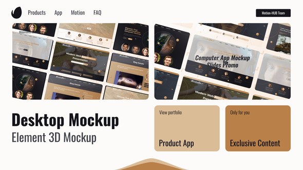 Videohive Web Screen Desktop Promo Product Promo template preview