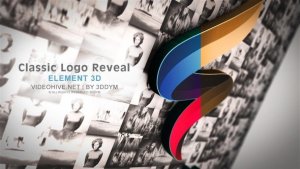Classic Logo Reveal Video Displays template preview