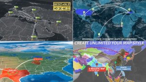 Videohive World Map Connetction Kit Infographics template preview