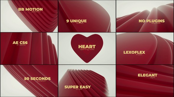 Videohive Heart - Opening Titles Titles template preview