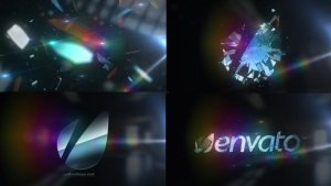 Videohive Shattered Glass - Mirror Logo Text Reveal Logo Stings template preview