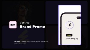 Videohive Vertical Brand Promo Logo Stings template preview