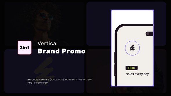 Videohive Vertical Brand Promo Logo Stings template preview