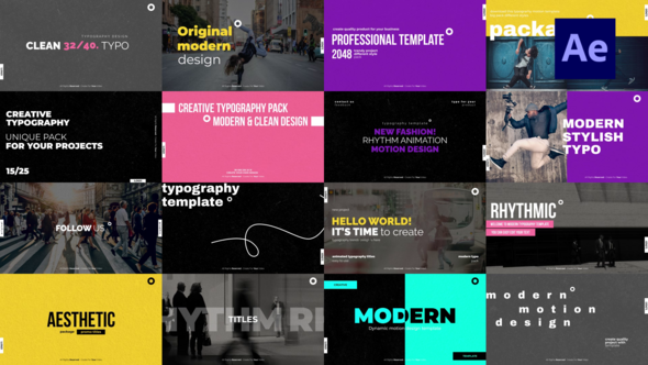 Videohive Clean Text Typography / Ae Product Promo template preview