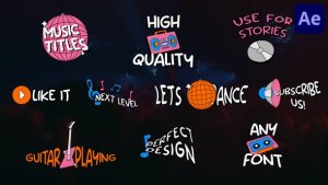Videohive Music Titles | After Effects 47917381 Titles template preview