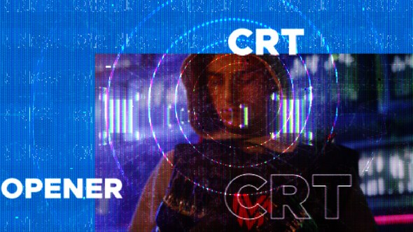 Videohive CRT Dynamic Opener Video Displays template preview