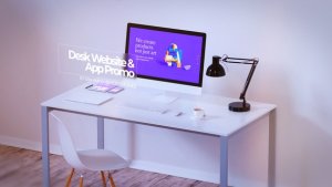 Desk Website Promo & App Promo Video Displays template preview