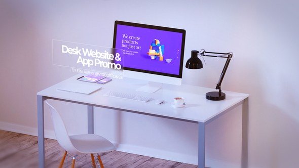 Desk Website Promo & App Promo Video Displays template preview