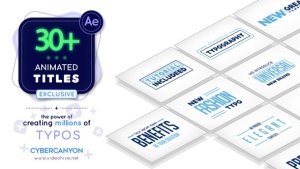 Videohive Minimal Animated Titles Pack After Effects Titles template preview