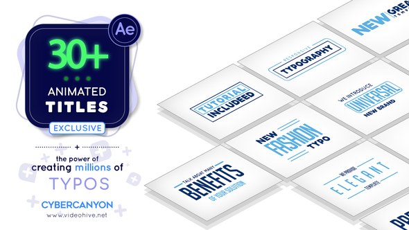 Videohive Minimal Animated Titles Pack After Effects Titles template preview