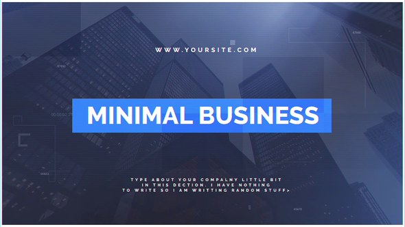 Videohive Minimal Business Openers template preview