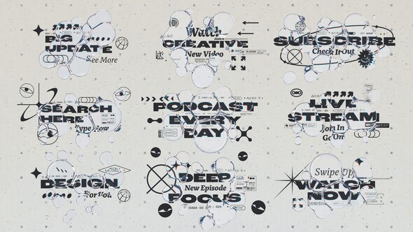 Videohive Glass Bubble Titles Titles template preview