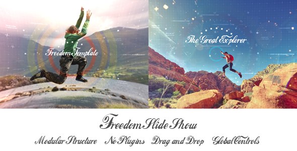 Videohive Parallax Freedom Video Displays template preview
