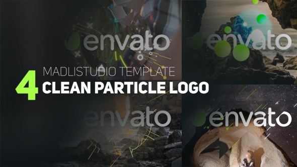 Videohive 4 Clean Particle Logo Logo Stings template preview