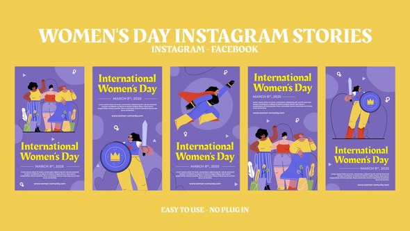 Videohive Women Day Instagram Stories Openers template preview
