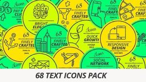 68 Text Icons Video Displays template preview