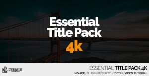 Essential Title Pack 4K Video Displays template preview