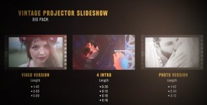 Videohive Vintage Projector Slideshow Big Pack Video Displays template preview