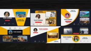Videohive Youtube End Screen Notification Pack Broadcast-packages template preview