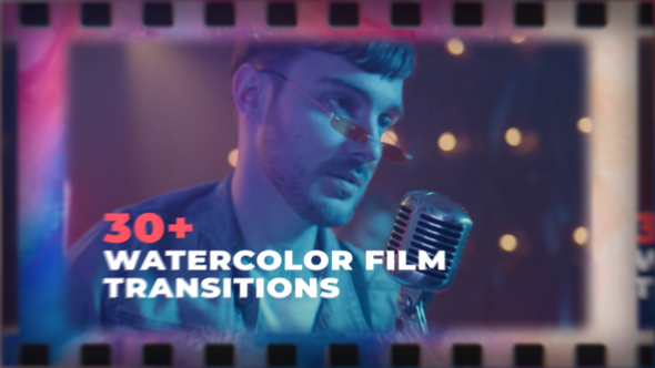 Videohive FIlm Watercolor Transitions Elements template preview