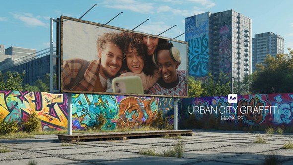 Videohive Urban City Graffiti Walls Mockups Product Promo template preview