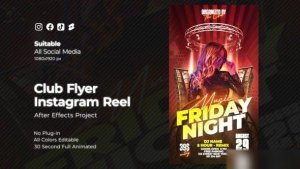 Videohive Club Flyer Instagram Reels Openers template preview