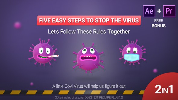 Videohive Corona Virus (Five Simple Rules) Openers template preview