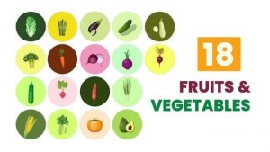 Videohive Fruits And Vegetables Animated Element Pack After Effects Template Elements template preview