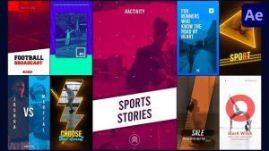 Videohive Sports Social Media Stories for After Effects Openers template preview