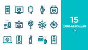 Videohive Telemedicine Icon After Effect Elements template preview