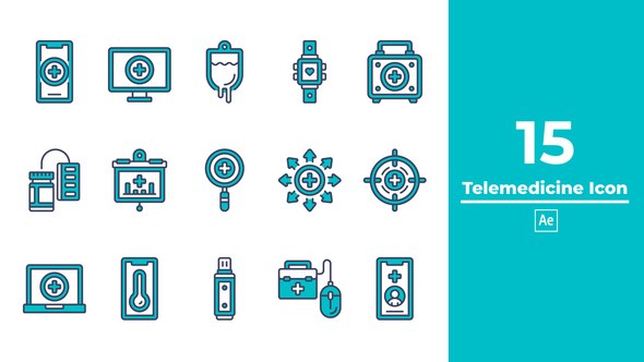 Videohive Telemedicine Icon After Effect Elements template preview
