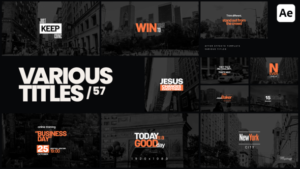 Videohive Various Titles 57 Titles template preview