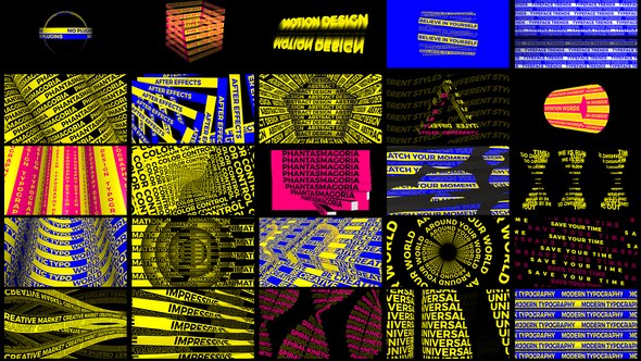 Videohive Phantasmagoria of Letters // Kinetic Typography Scenes Titles template preview
