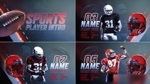 Videohive American Football Player Intro Openers template preview
