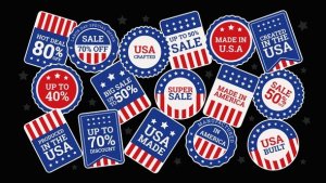 Videohive USA Stickers Animated Overlays Elements template preview